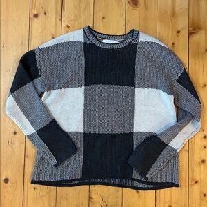 Paper and Crane Black and White Checkered Sweater
